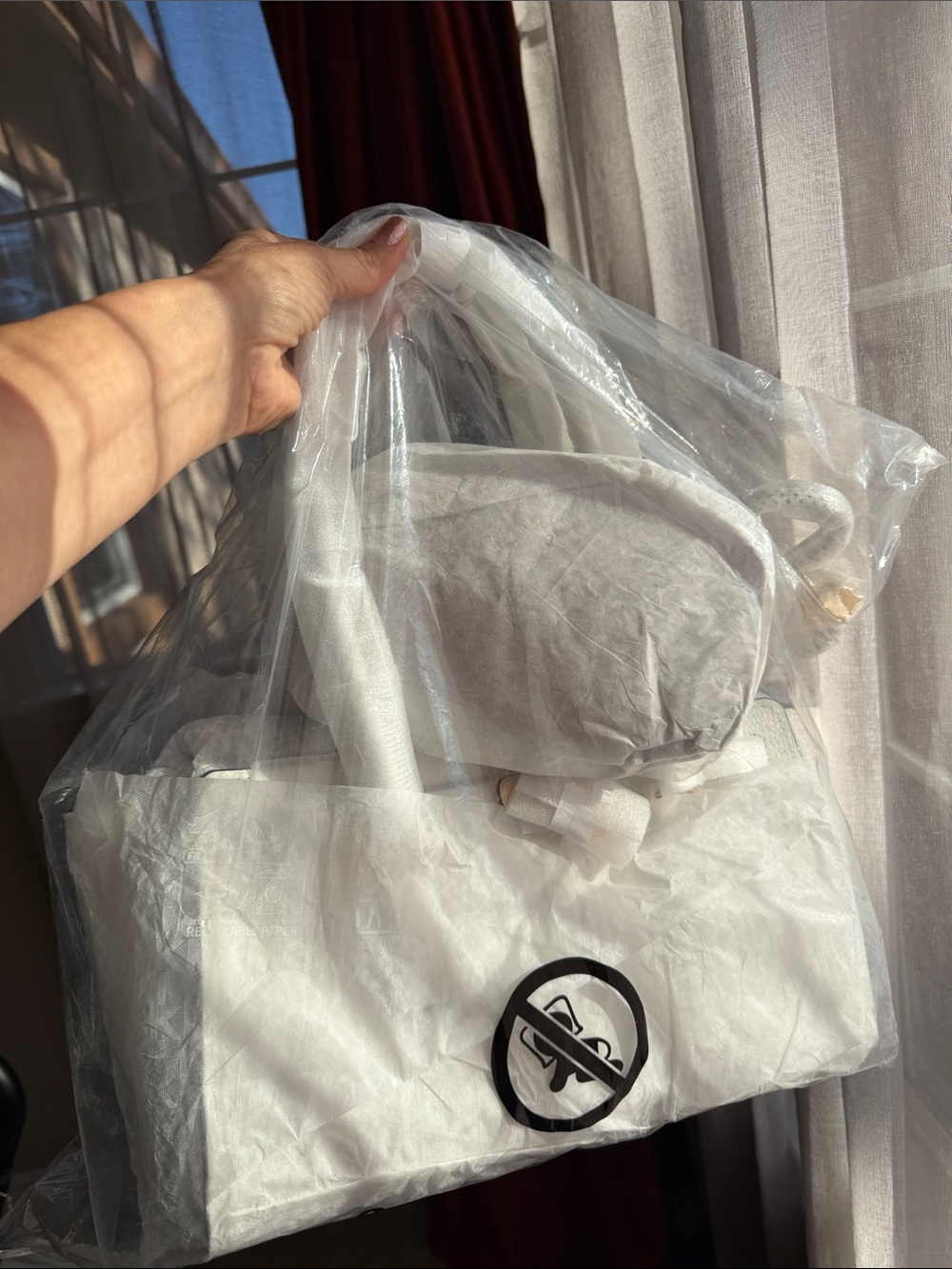 NWT Michael Kors Hamilton Moderne Optic White Leather Shoulder Bag Tote - Picture 4 of 4